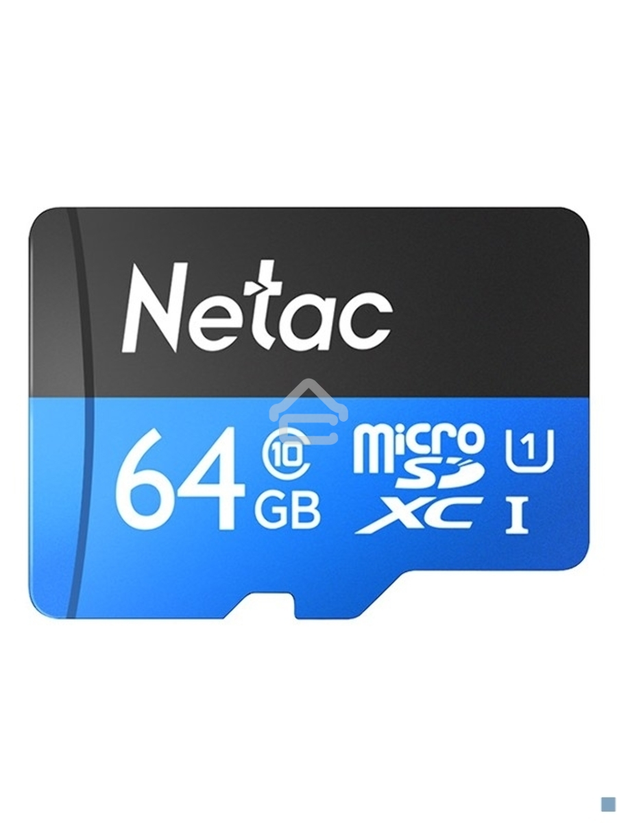 Флеш карта microSDHC 64GB Netac P500 <NT02P500STN-064G-R> (с SD адаптером) 80MB/s