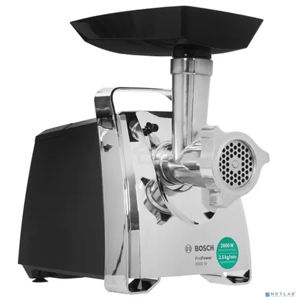 Мясорубка электрическая Bosch MFW67440 2000 Вт, черный/серебристый