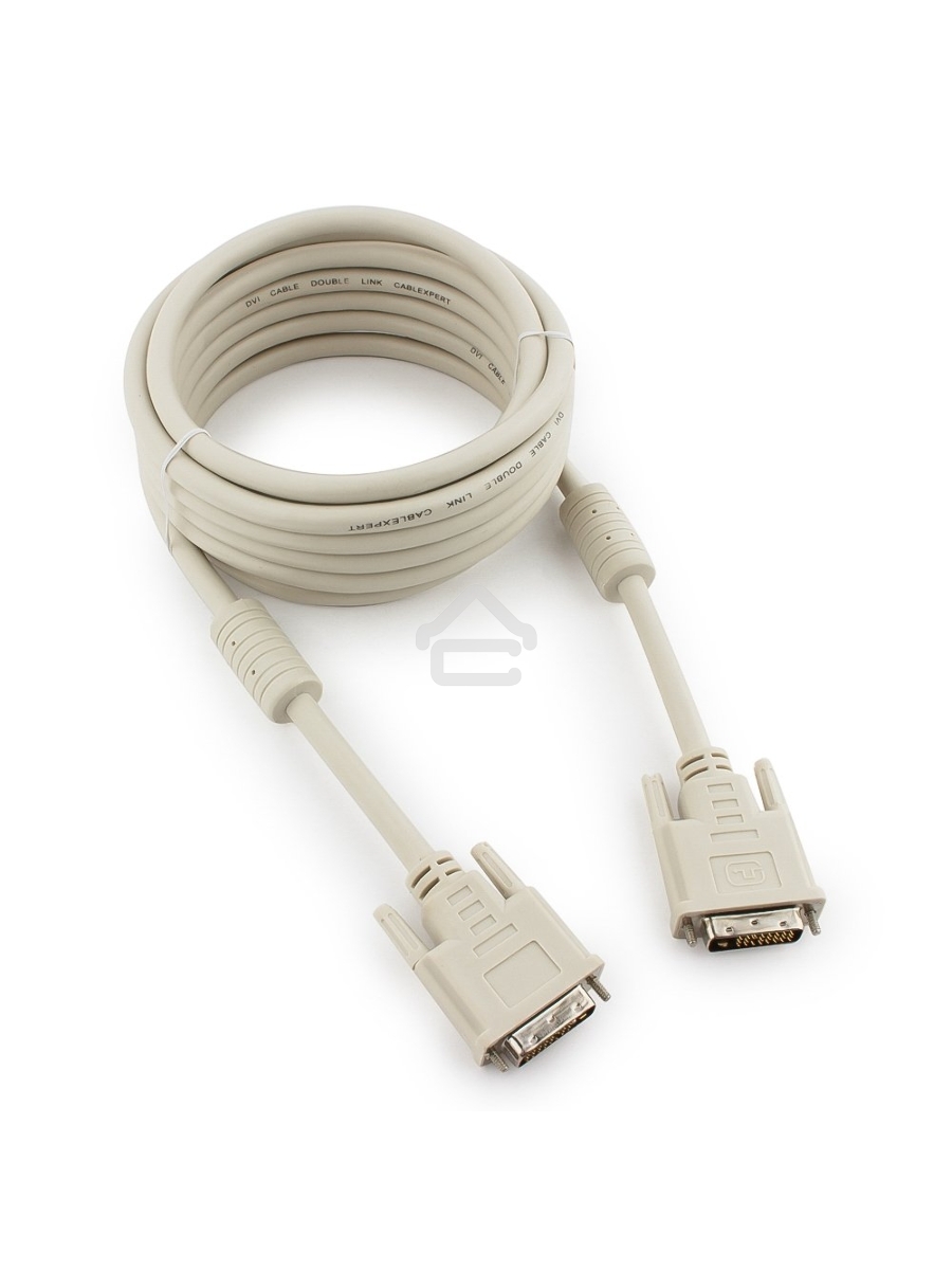 Кабель Кабель DVI-D dual link Gembird, 4.5м, 25M/25M, экран, феррит.кольца, пакет CC-DVI2-15