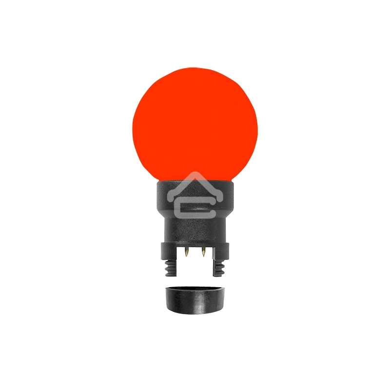 Лампа шар Neon-night 6 LED для белт-лайта, красный, Ø45мм, Красная колба