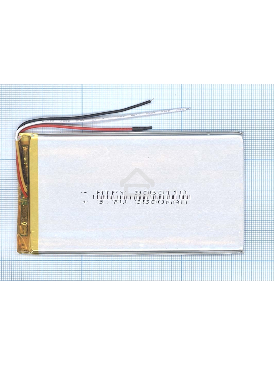 Аккумулятор Li-Pol (батарея) 3*60*110мм 3pin 3.7V/3500mAh