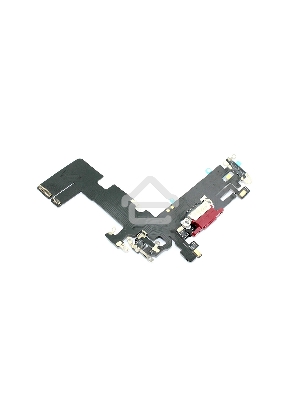Шлейф с разъемом зарядки и микрофоном для Apple iPhone 13 красный