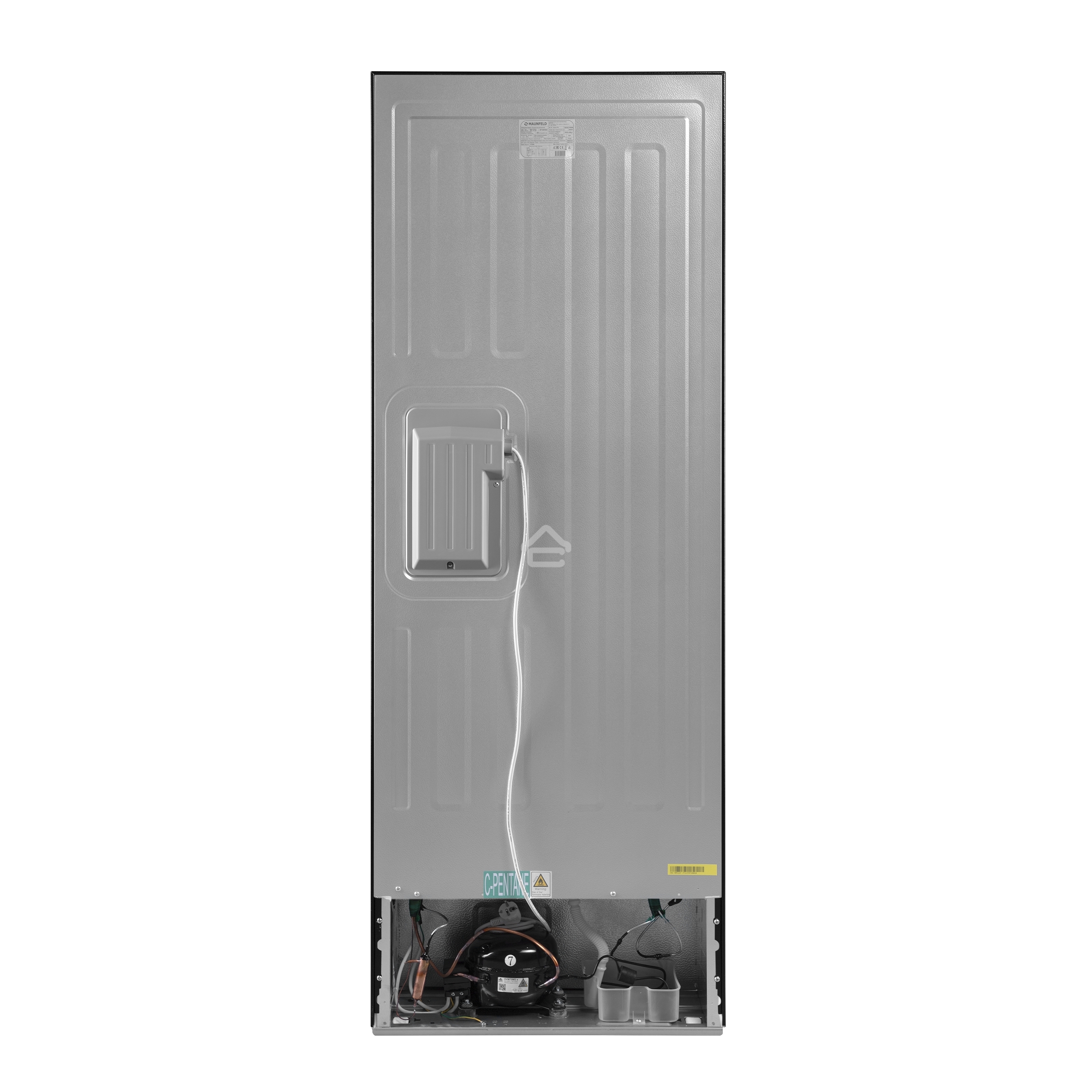 Холодильник Maunfeld MFF180NFBE01 черный трехкамерный 224/113л морозилка снизу, No Frost