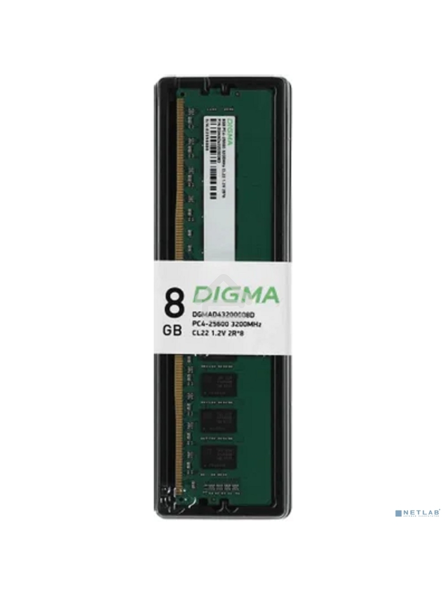 Оперативная память Digma, DDR4, 8GB (1x8GB), 3200MHz, CL22, DIMM