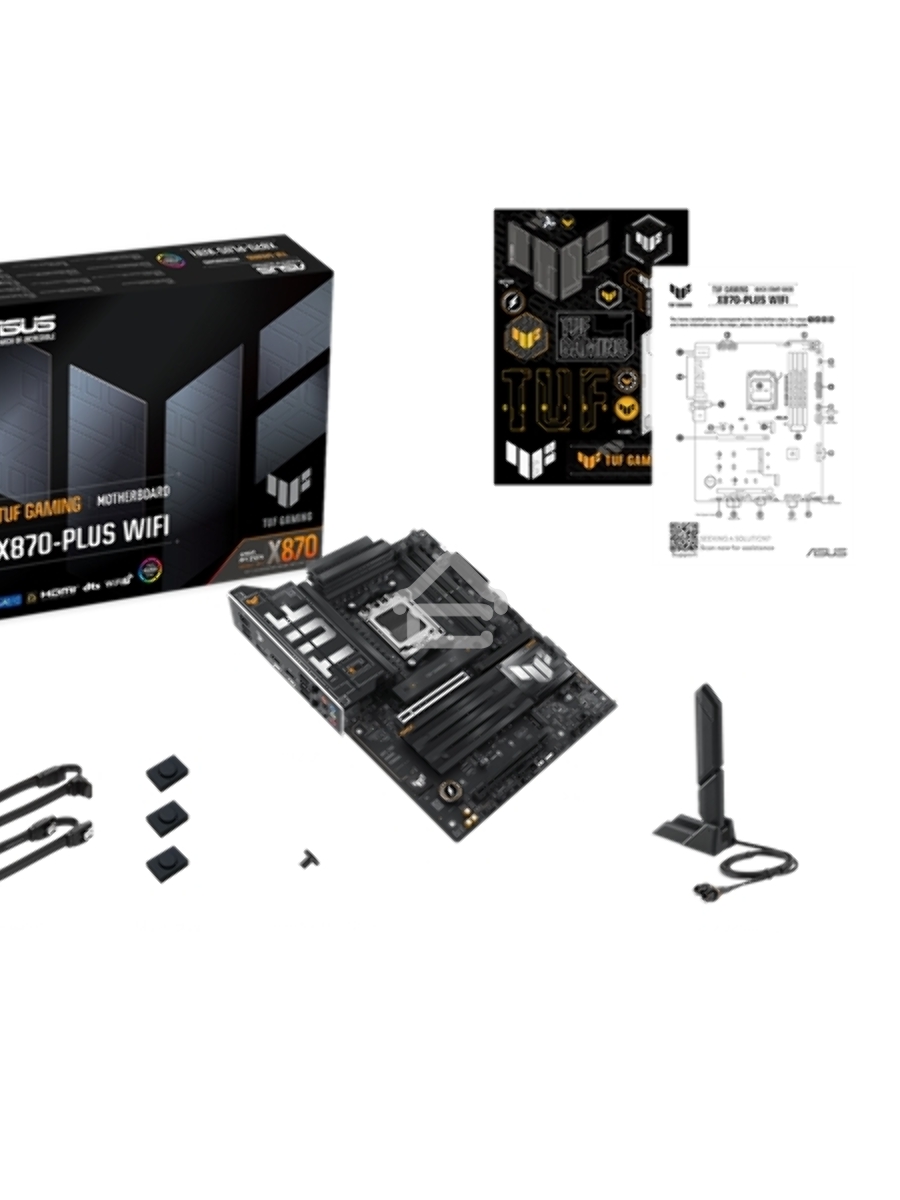 Материнская плата ASUS TUF GAMING X870-PLUS WIFI, AM5, AMD X870, 4xDDR5, 2xSATA, 4xM.2, 1xPCIe 5.0 x16, 1xPCIe 4.0 x4, 1xHDMI, 1xUSB-C 3.2 Gen 2, 1xUSB-C 3.2 Gen 2x2, 2xUSB-C 4.0, 1x 2.5Gb LAN, 1xUSB-A 2.0, 3xUSB-A 3.2 Gen 2, 4xUSB-A 3.2 Gen 1, 5x3.5 мм, 