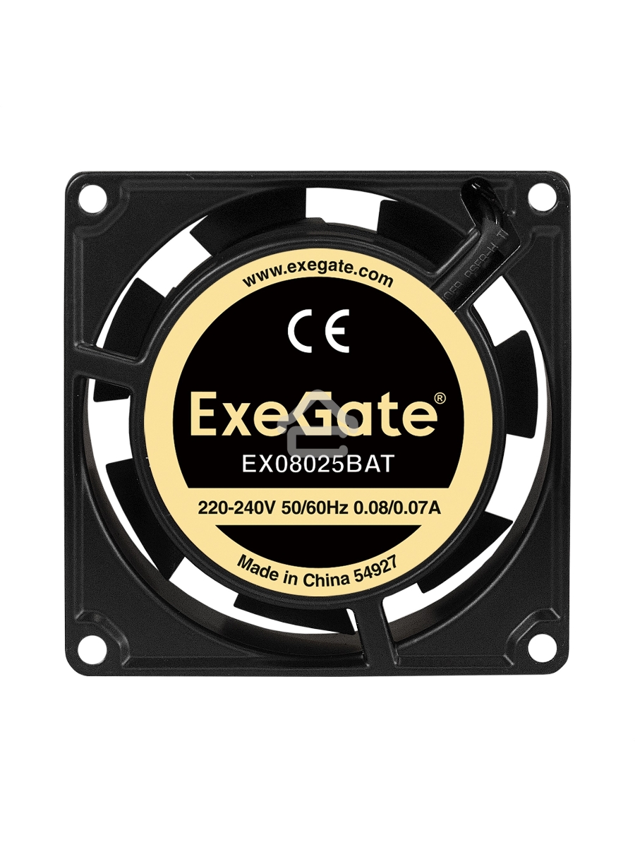 Вентилятор для корпуса ExeGate EX08025BAT черный, 80 мм, 2600 об/мин, 32 дБ