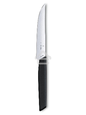 Нож кухонный Victorinox Swiss Modern (6.9003.12) стальной для стейка лезв.120мм прямая заточка черный