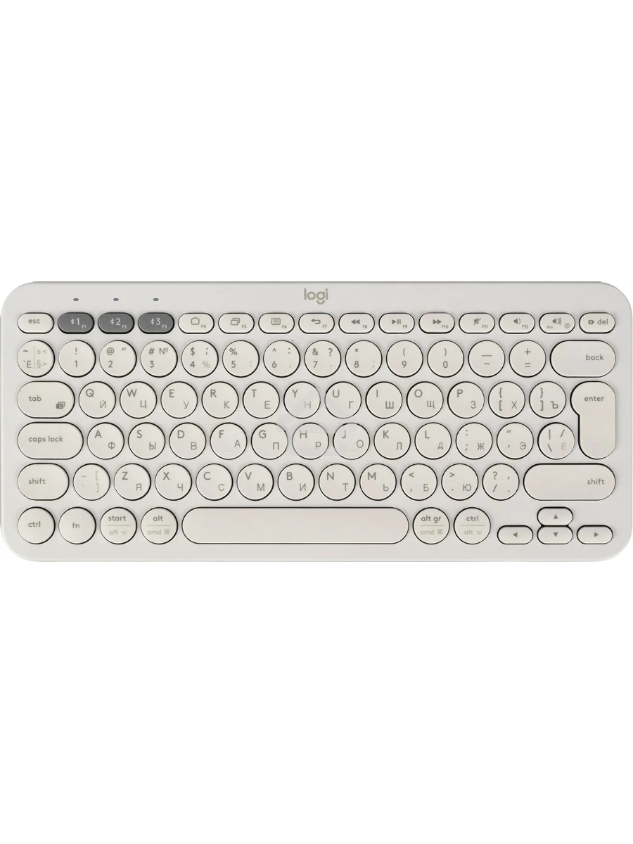 Клавиатура Logitech K380 беспроводная, Bluetooth, белый
