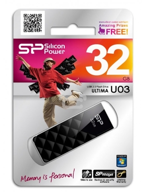 Флеш диск Silicon Power 32Gb Ultima U03 SP032GBUF2U03V1K USB2.0 черный