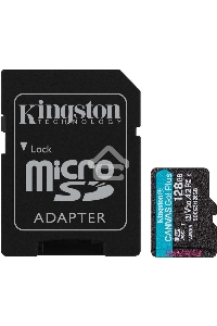 Карта памяти Kingston 128GB microSDXC Canvas Go Plus 170R A2 U3 V30 Card + ADP EAN: 740617301182