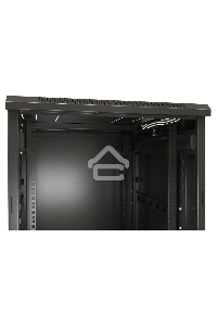 Шкаф напольный Hyperline TTB-4268-AS-RAL9004 19-дюймовый, 42U, 2055x 600х 800 мм (ВхШхГ), передняя стеклянная дверь со стальными перфорированными боковинами, задняя дверь сплошная, ручка с замком