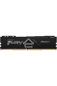 Оперативная память Kingston Fury Beast, DDR4, 8GB (1x8GB), 3600MHz, CL17, с радиатором, черны