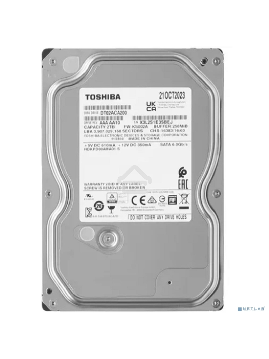 Жесткий диск Toshiba 2TB DT02ACA200 {SATA 6.0Gb/s, 7200 rpm, 256Mb buffer, 3.5