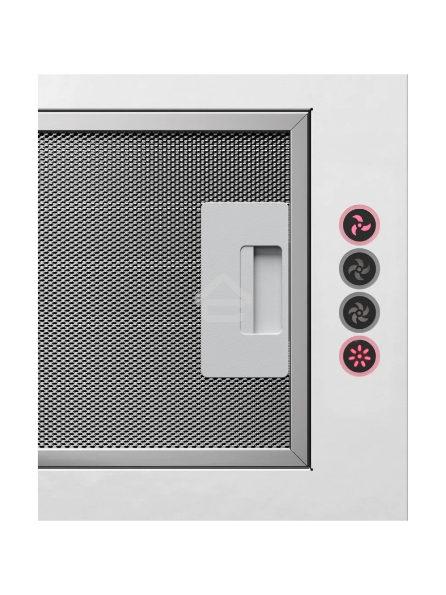 Вытяжка встраиваемая Kuppersberg INTOUCH 60 W, ширина 54 см, отвод/рециркуляция, 650 м3/час, 3 скорости, электронное сенсорное управление, светодиодное освещение 1х5 Вт, жироулавливающий фильтр, угольный фильтр KF-T (опция), 41 дБ, цвет: белый
