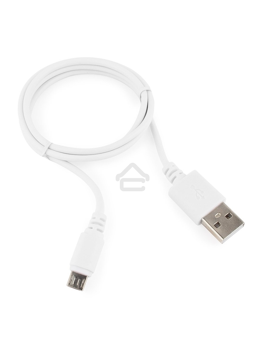 Кабель USB 2.0 Pro Cablexpert CC-mUSB2-AMBM-1MW, AM/microBM 5P, 1м, экран, белый, пакет