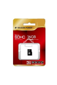 Флеш карта microSD 16Gb Class10 Silicon Power SP016GBSTH010V10 