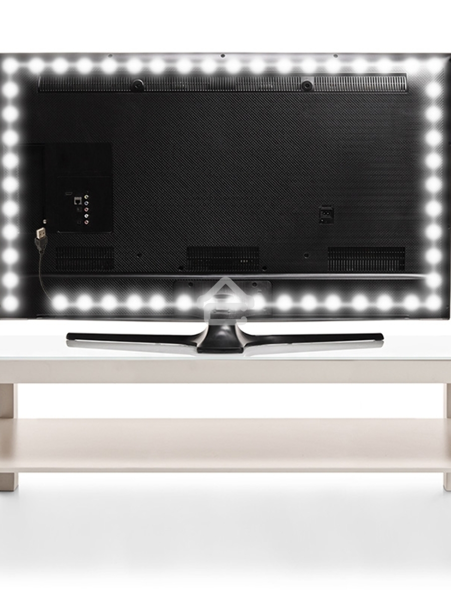 Лента LED с USB коннектором 5 В, 8 мм, IP65, SMD 2835, 60 LED/m, цвет свечения белый (6500 K)