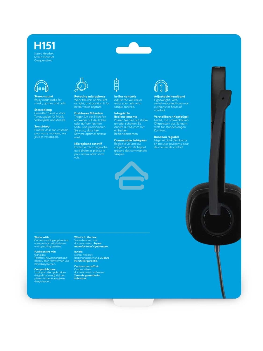 Наушники Logitech Headset H151 Stereo черный