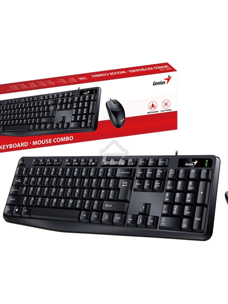 Комплект проводной Genius Smart КМ-170 клавиатура+мышь USB