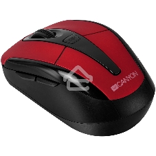 Мышь беспроводная Canyon MSO-W6 красный, 1600 dpi, радиоканал, USB, кнопки - 6