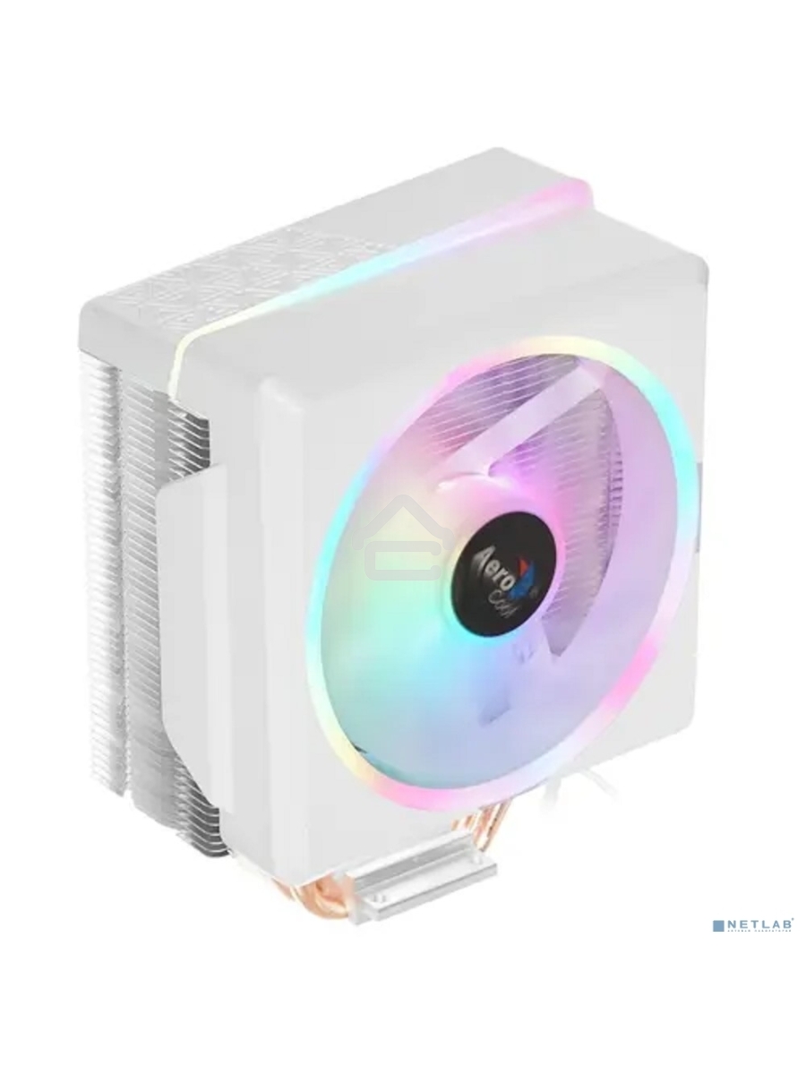 Кулер для процессора AeroCool / Formula Cylon 4F белый, 120 мм, алюминий/медь, 1800 об/мин, 26 дБ, 4 pin, 145 Вт, 160 мм