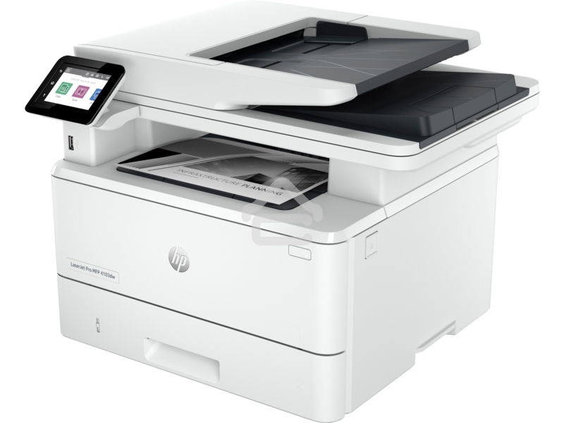 МФУ лазерный HP LaserJet Pro 4103dw (2Z627A), A4, ч/б, печ. до 40 стр/мин., скан. до 29 стр/мин. (ч/б) 20 стр/мин. (цвет), 1200 x 1200 dpi, USB, RJ-45, Wi-Fi, Air Print, Mopria