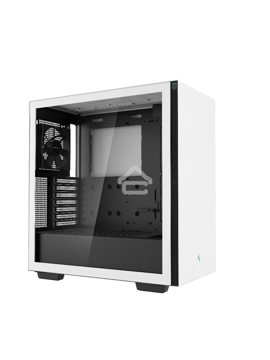 Компьютерный корпус Deepcool CH510 WH без БП, боковое окно (закаленное стекло), 1x120мм вентилятор сзади, белый, ATX