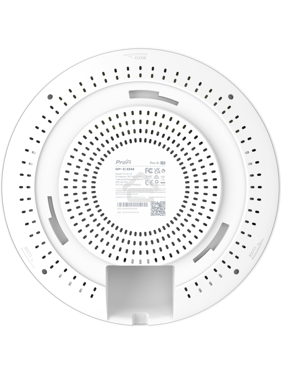 Точка доступа потолочная IP-COM Pro-6-LR AX3000, 2*1Gbit RJ45, PoE