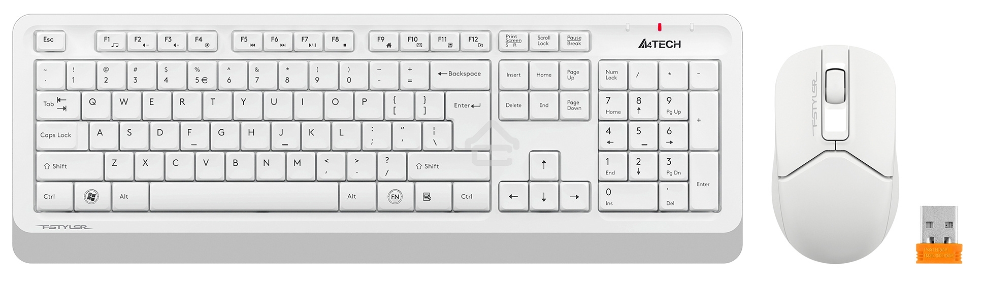 Клавиатура + мышь A4Tech Fstyler FG1012 клав:белый мышь:белый USB беспроводная Multimedia