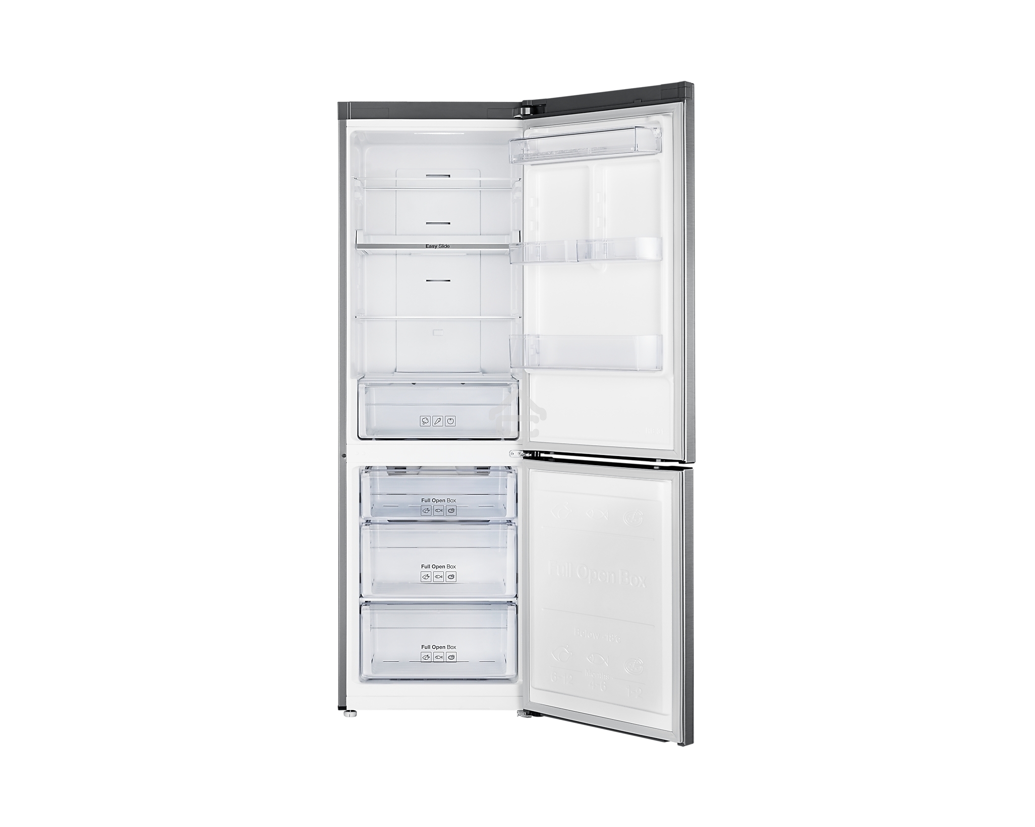 Холодильник Samsung RB33A32N0SA/WT серый двухкамерный инвертер 232/118 л морозилка снизу