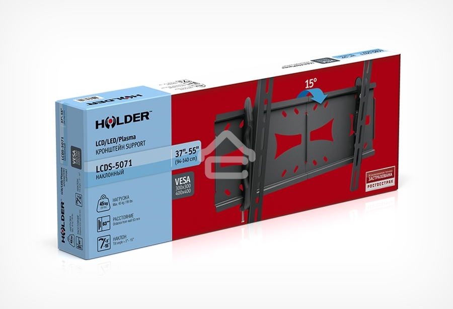 Кронштейн для телевизора Holder LCDS-5071 темный металлик 37