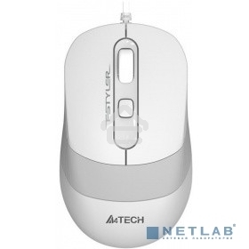 Мышь проводная A4Tech Fstyler FM10 белый/серый, 1600 dpi, USB, кнопки - 4