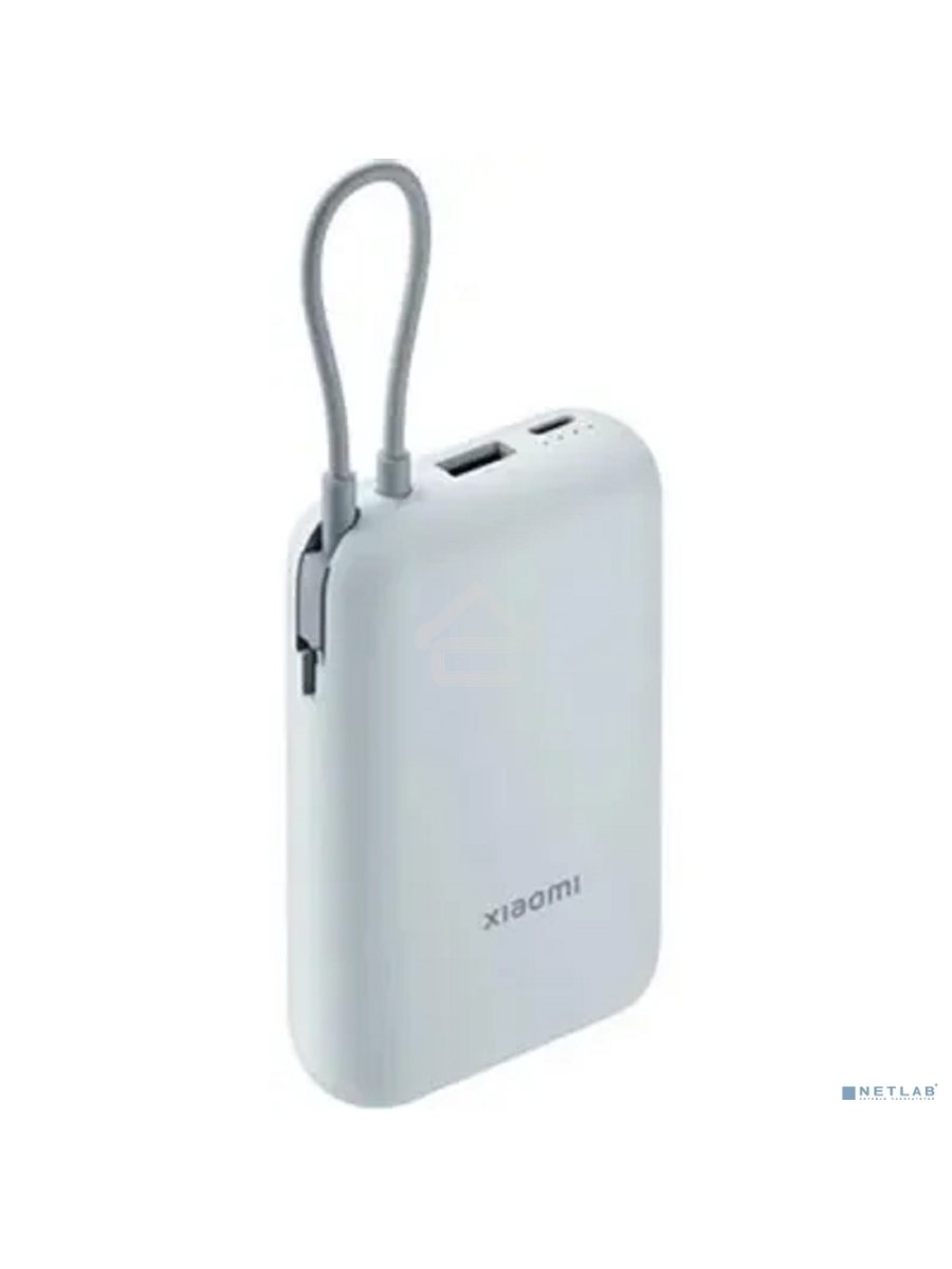 Внешний аккумулятор Xiaomi Power Bank 10000mAh (встроенный кабель) Ледяной синий GL