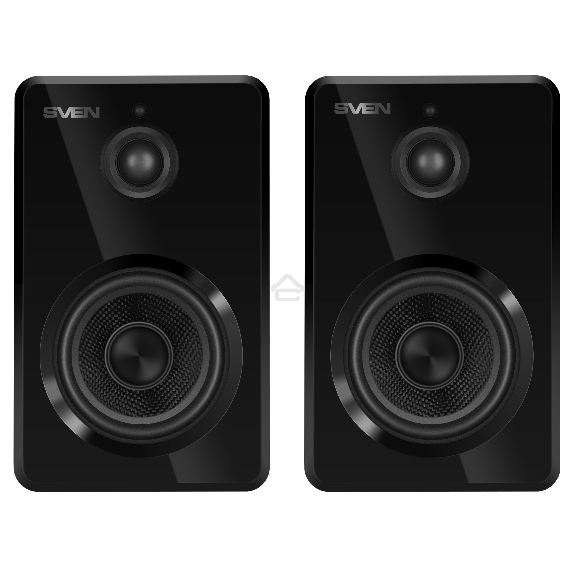 Акустическая система SVEN SPS-730 2.0 черные (2x25Вт, экокожа, USB/SD, пульт ДУ, Bluetooth)