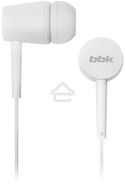 Наушники вкладыши BBK EP-1002S 1.2м белый проводные (в ушной раковине)
