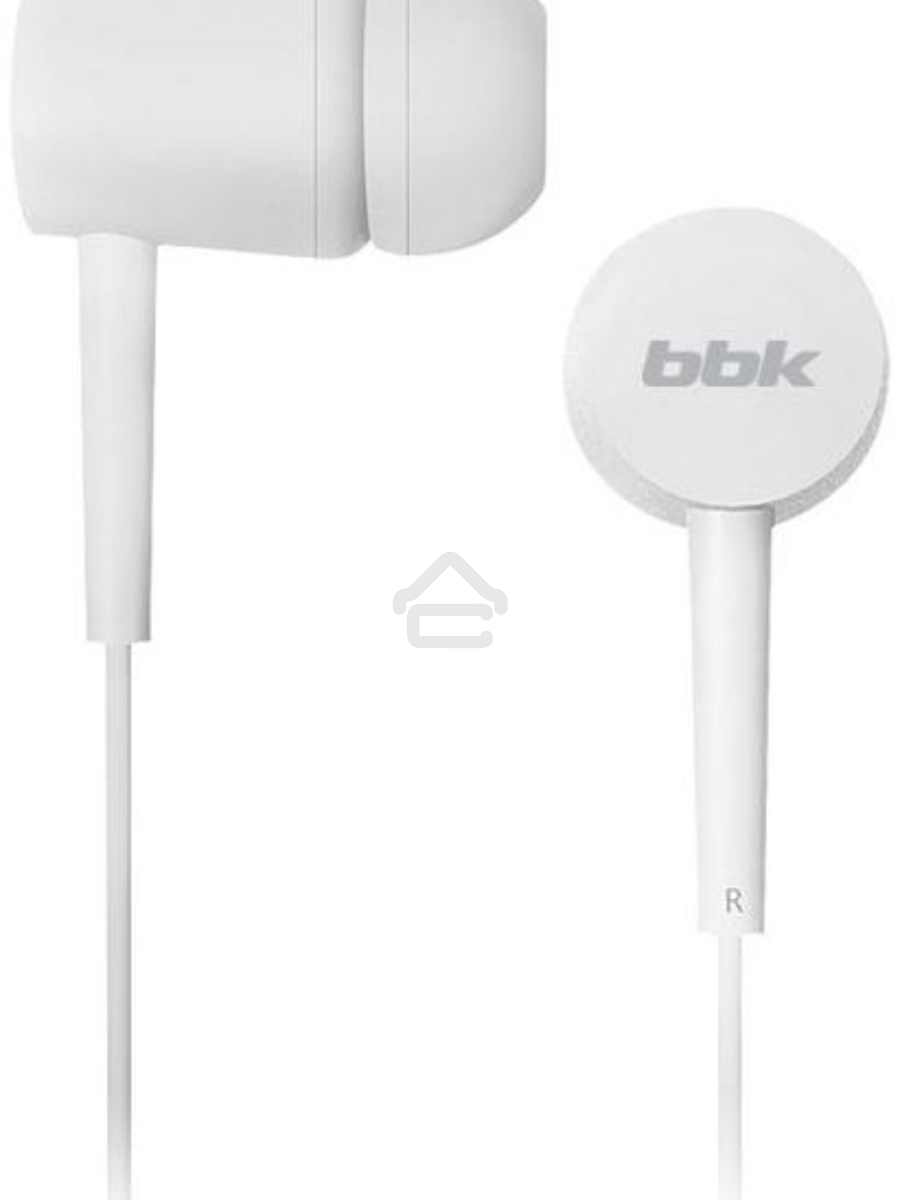 Наушники вкладыши BBK EP-1002S 1.2м белый проводные (в ушной раковине)