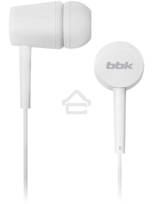 Наушники вкладыши BBK EP-1002S 1.2м белый проводные (в ушной раковине)