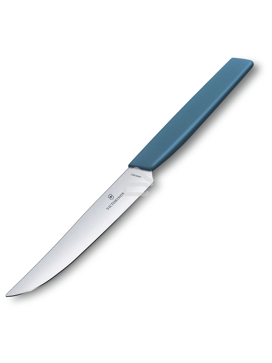Нож кухонный Victorinox Swiss Modern (6.9006.122) стальной для стейка лезв.120мм прямая заточка синий