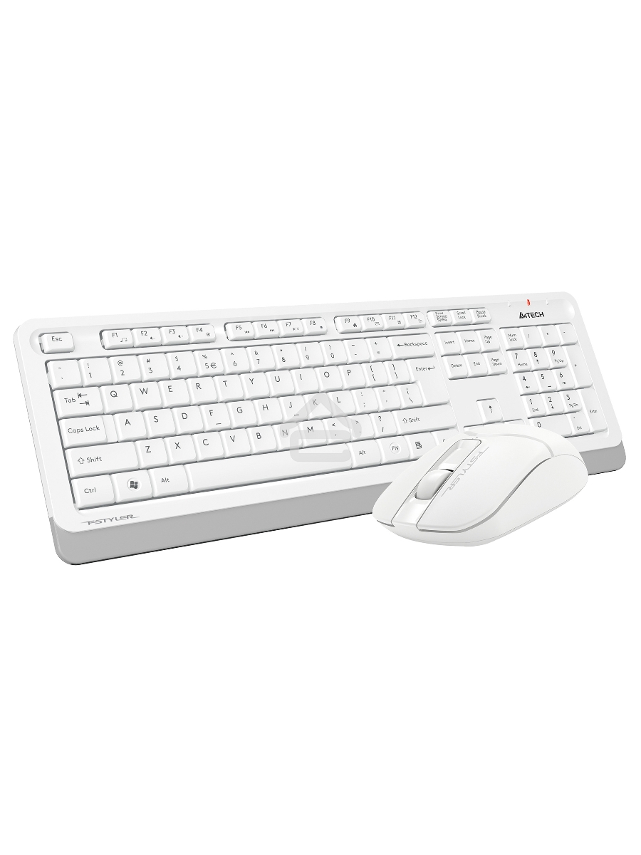 Клавиатура + мышь A4Tech Fstyler FG1012 клав:белый мышь:белый USB беспроводная Multimedia
