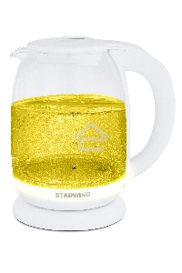Чайник электрический Starwind SKG4215 1.7л. 2200Вт белый (корпус: стекло)