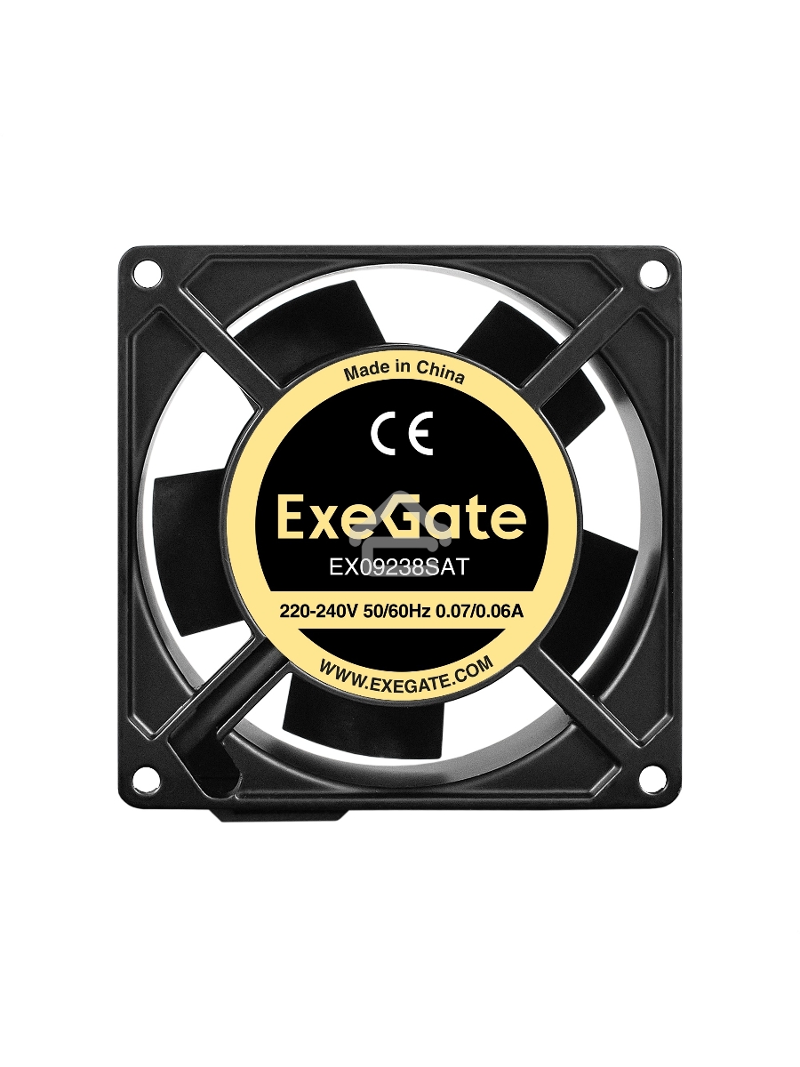 Вентилятор для корпуса ExeGate EX09238SAT черный, 92 мм, 2700 об/мин, 39 дБ