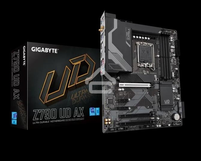 Материнская плата Gigabyte Z790 UD AX (V1.1/V1.2), LGA 1700, Intel Z790, 4xDDR5, 6xSATA, 3xM.2, 1xPCIe 5.0 x16, 1xPCIe 4.0 x4, 1xPCIe 3.0 x1, 1xHDMI, 1xDP, 1x 2.5Gb LAN, 4xUSB-A 2.0, 4xUSB-A 3.2 Gen 1, 1xUSB-A 3.2 Gen 2, 1xUSB-C 3.2 Gen 2x2, 7.1, ATX
