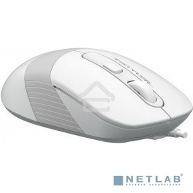 Мышь проводная A4Tech Fstyler FM10 белый/серый, 1600 dpi, USB, кнопки - 4