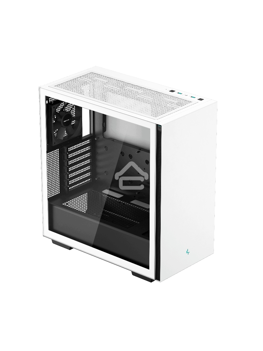 Компьютерный корпус Deepcool CH510 WH без БП, боковое окно (закаленное стекло), 1x120мм вентилятор сзади, белый, ATX