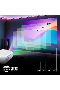 Проектор Cactus CS-PRM.07WT.Full HD LCD 3200Lm LS 320Lm ANSI (1920x1080) 1500:1 ресурс лампы:30000часов 1xUSB typeA 3xHDMI 1.16кг