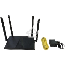 Двухдиапазонный Wi-Fi 6 маршрутизатор AX1800, 1x1000Base-T WAN, 3x1000Base-T LAN, 4 внешние антенны 5 dBi