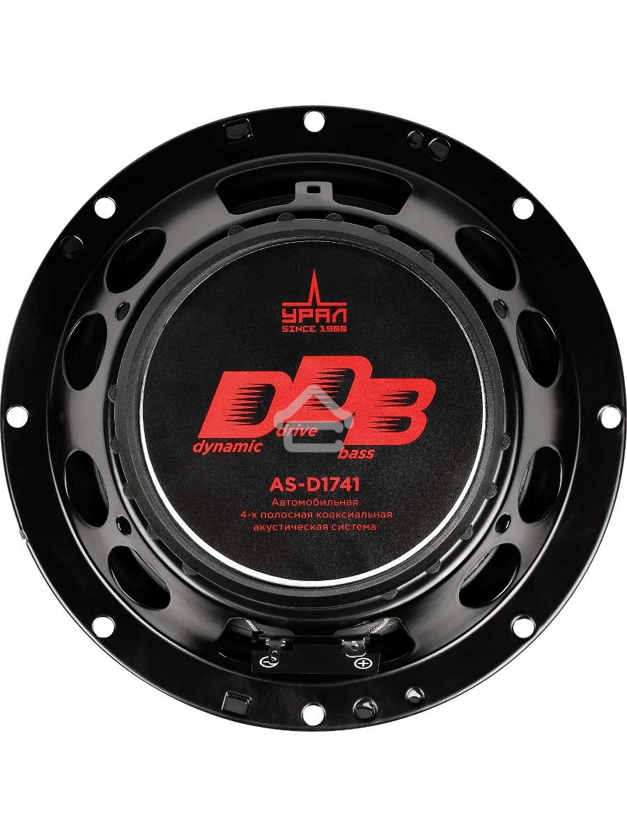 Колонки автомобильные Ural DDB AS-D1741 190Вт 16см (6.5дюйм) (ком.:2кол.) коаксиальные четырехполосные