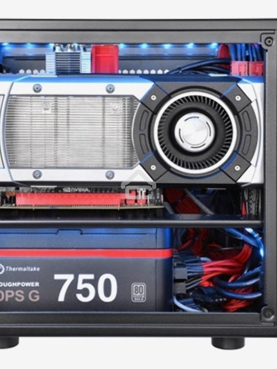 Компьютерный корпус Thermaltake Core V1 черный без БП miniITX 1x200mm 2xUSB3.0 audio bott PSU