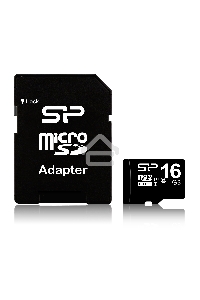 Флеш карта microSDHC 16Gb Class10 Silicon Power SP016GBSTH010V10-SP + adapter