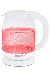 Чайник электрический Starwind SKG4215 1.7л. 2200Вт белый (корпус: стекло)
